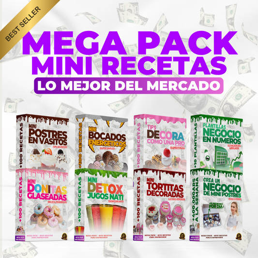 Mega PACK - NEGOCIO COMPLETO MINI RECETAS.